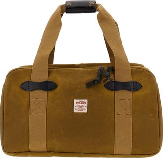 Filson Water-Repellent Tin Cloth Small Duffle Bag With Bridle Leather Grip