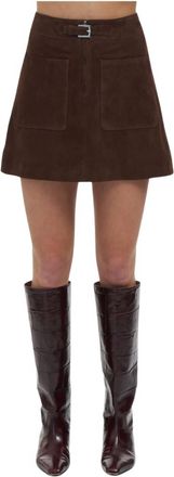 Tanya Taylor Fran Mini Skirt In Chocolate