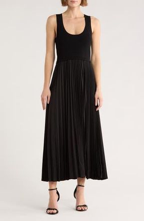 Cinq &agrave; Sept Parma Pleated Midi Dress in Black at Nordstrom Rack, Size Xx-Small