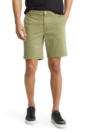 AG - Adriano Goldschmied Wanderer 8.5-Inch Stretch Cotton Chino Shorts in Cavalry Sage at Nordstrom, Size 28