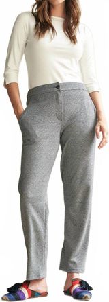 Marianna D&eacute;ri Houndstooth Jersey Pants In Grey