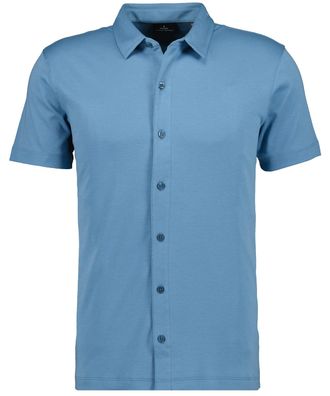 Ragman Poloshirt RAGMAN, Herren, Gr. S, blau (blau, 716), Baumwolle, regular fit, ohne Ausschnitt, Shirts Poloshirt