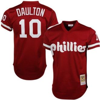 Mitchell & Ness Mens Mitchell & Ness Darren Daulton Red Philadelphia Phillies Cooperstown Mesh Batting Practice Jersey in Scarlet at Nordstrom, Size Xx-Large
