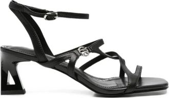 Sergio Moretti Open-Toe Pumps voor Feestelijke Gelegenheden - Dames - Sandalen met hakken - Zwart - 39 EU - Schoenen