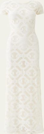 Melissa Odabash Briony Laser-Cut Maxi Dress