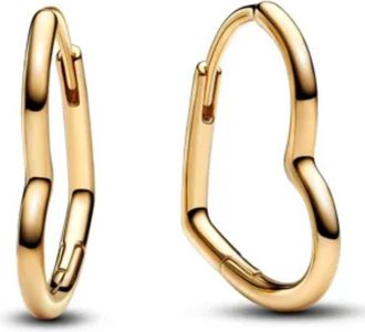 Pandora Asymmetrical Heart Hoop Earrings
