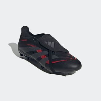 adidas Fussballschuh ADIDAS PERFORMANCE PREDATOR LEAGUE FOLD-OVER TONGUE FG/MG, Damen, Gr. 47, schwarz (core schwarz, grau four, lucid rot), Synthetik, Schuh