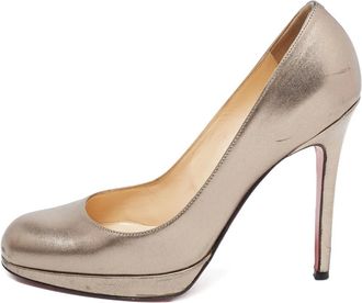 Christian Louboutin Pumps in pelle metallizzata - Oro