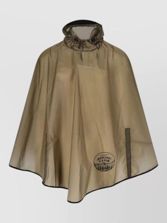And Wander hooded lightweight loose fit water resistant coat