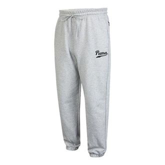 Puma Logo Fleece Pants Grey 536790-04