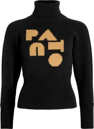 Patou Art Deco sweater - women - Wool/Cashmere - S - Black