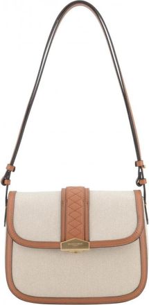Pourchet Tassen, Dames, Beige, ONE Size, Leer, Steppe Crossbody Tas
