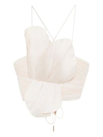 Acler Newtoft top - women - Polyester - 10 - Neutrals