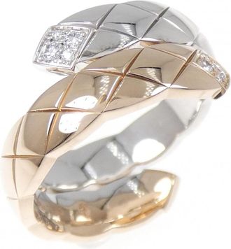 Chanel Pink Gold (18K) White Gold (18K) Band Ring (Pre-Owned)