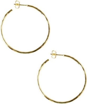 Argento Vivo Hammered Hoop Earrings in Gold at Nordstrom