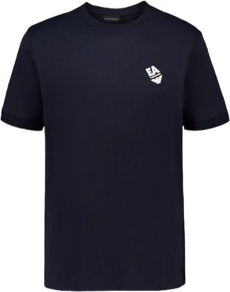 Emporio Armani Blauw T-shirt met korte mouwen 3D1Tn 31Jocz 0965 - Heren - T-shirts - Blauw - 2XL - Tops