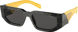 Prada PR 09ZSF Asian Fit 19D5S0 Mens Sunglasses Black Size 55