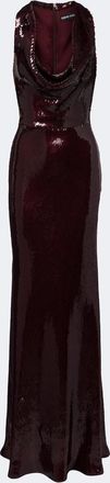 DAVID KOMA Sequined gown
