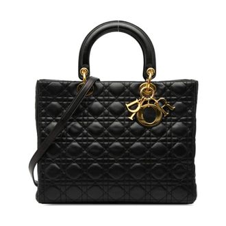 Dior Pre-owned Gewatteerde Leren Handtas - Dames - Pre-owned - Zwart - Maat: ONE Size Leer