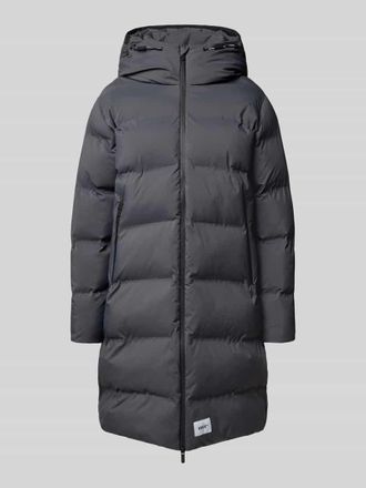 Khujo Steppmantel mit Label-Patch Modell Caius in Graphit, Größe XXL