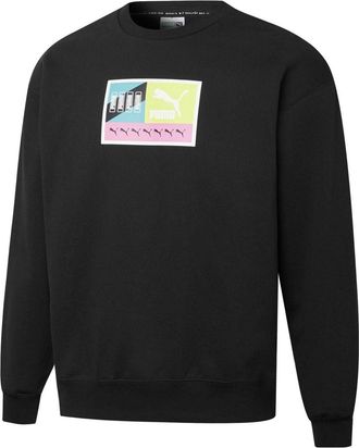 Puma Brand Love Multiplacement Crew Sweatshirt Black 535326-01