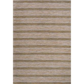 Jonathan Y Designs Bo Modern Farmhouse Wide Stripe Indoor/Outdoor Area Rug in Brown/natural at Nordstrom, Size 2Ft 0In X 8Ft 0In