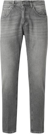 Dondup Washed Grey Slim-Fit Tapered-Leg Jeans