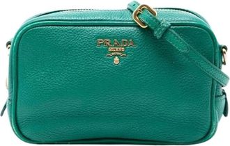 Prada Pre-owned Cross Body Bags, female, Green, Size: ONE SIZE Pre-owned Vintage Crossbody Bag