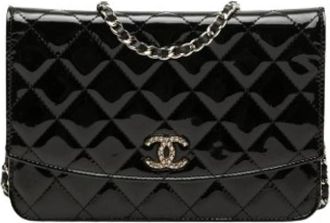 Chanel Pre-owned Brilliant Wallet on Chain - Dames - Vintage Schoudertas - Zwart - ONE Size - Leer - Vintage