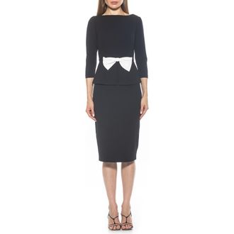 Alexia Admor Joyce Sheath Midi Dress in Black at Nordstrom Rack, Size X-Large