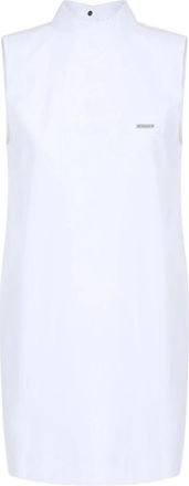 Iceberg Comfortabele Mouwloze Jurk in Bonded Poplin - Dames - Zomerkleedjes - Wit - XS - Kleedjes