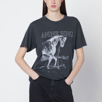Anine Bing Black Washed Lili T Shirt