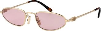 Miu Miu Womens Sunglasses 0mu A52s Pale Gold Metal