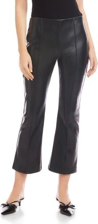 Fifteen Twenty Sigourney Faux Leather Ankle Pants in Black at Nordstrom, Size X-Large