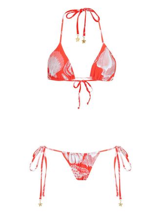 Amir Slama Bikini met print - 13 RED/WHITE