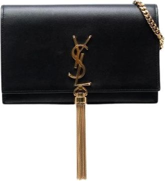 Saint Laurent Pre-owned Clutches, female, Black, Size: ONE SIZE Pre-owned Vintage Crossbody Bag