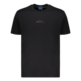 Paul & Shark Cotton Crew Neck T-shirt - male - Paul & Shark - T-Shirts - Black - L - Tops