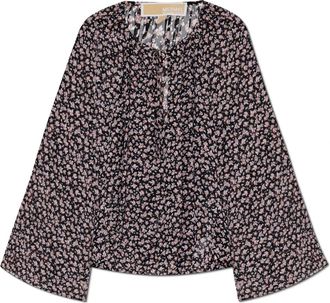 Michael Kors Blouses, female, Black, Size: M Floral print top