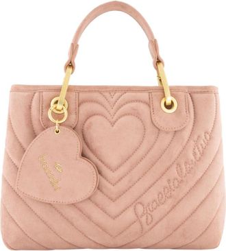 Braccialini Middelhoge Handtas van Su&egrave;de-look - Dames - Handtassen - Roze - ONE Size - Su&egrave;de - Tassen