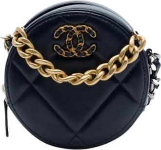 Chanel Pre-owned Mini Quilted Satchel - Dames - Vintage Mini Tas - Blauw - ONE Size - Leer - Vintage