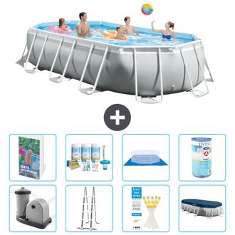 Intex Piscina Prism Frame Oval - 503x274x122 Cm - 9-piezas S556