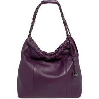 Aim&eacute;e Large Lennon Shoulder Bag in Plum at Nordstrom