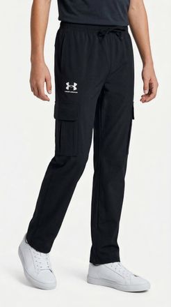 Under Armour Sporthose UNDER ARMOUR UA B ICON WOVEN PANT, Damen, Gr. XL (164/170), N-Gr, schwarz,, wei&szlig;, Obermaterial: 87% Polyester, 13% Elasthan, Hosen Sporthose