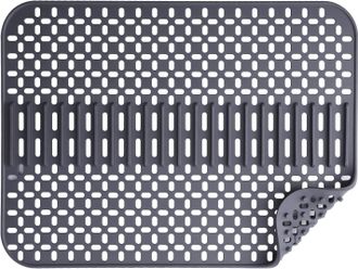 OEM Alfombrilla De Silicona Para Fregadero, 43 X 32 Cm, 1 Cm De Grosor, Apta Para Lavavajillas, Resistente Al Calor Y Antideslizante, Gris Oscuro
