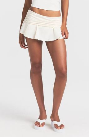 SKIMS Foldover Cotton Blend Jersey Miniskort in Marble at Nordstrom, Size X-Small