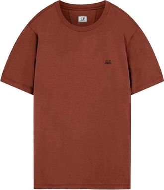 C.P. Company Henna-M T-shirt met Capuchon en Brillenprint - Heren - T-shirts - Rood - 2XL - Katoen - Tops