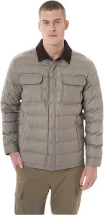U.S.Polo Association Gewatteerd Jack met Fluweel Kraag - Heren - Gewatteerde jassen - Beige - 2XL - Polyester - Jassen