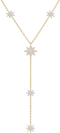 Liv Oliver 18K Plated Cz Stardust Cascade Necklace