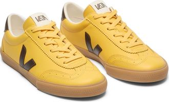 Veja Volley Leather Sneaker in Sunshine Eagle Natural at Nordstrom, Size 45