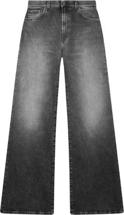 Dondup Wide Leg Stretch Jeans - Dames - Loose Fit Jeans - Grijs - W29 - Katoen - Jeans